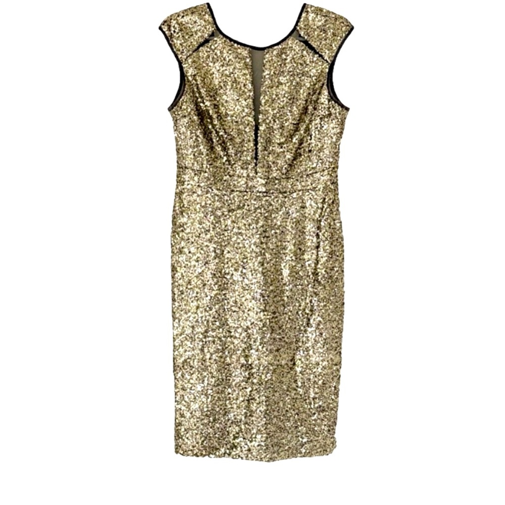 Gold sequined dress